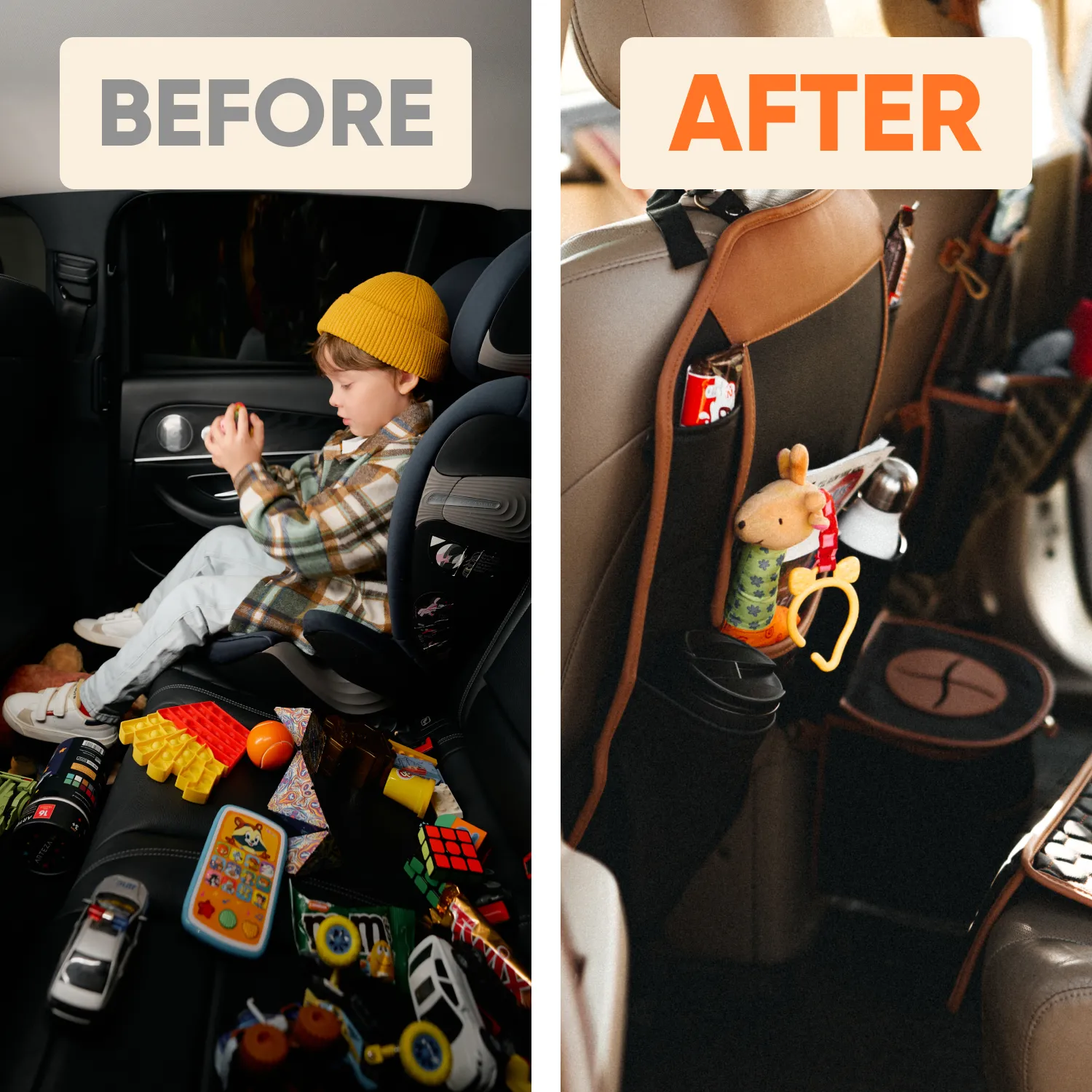 Car Back Of Seat Organizer  |  “Hexy” by Owleys - View 3