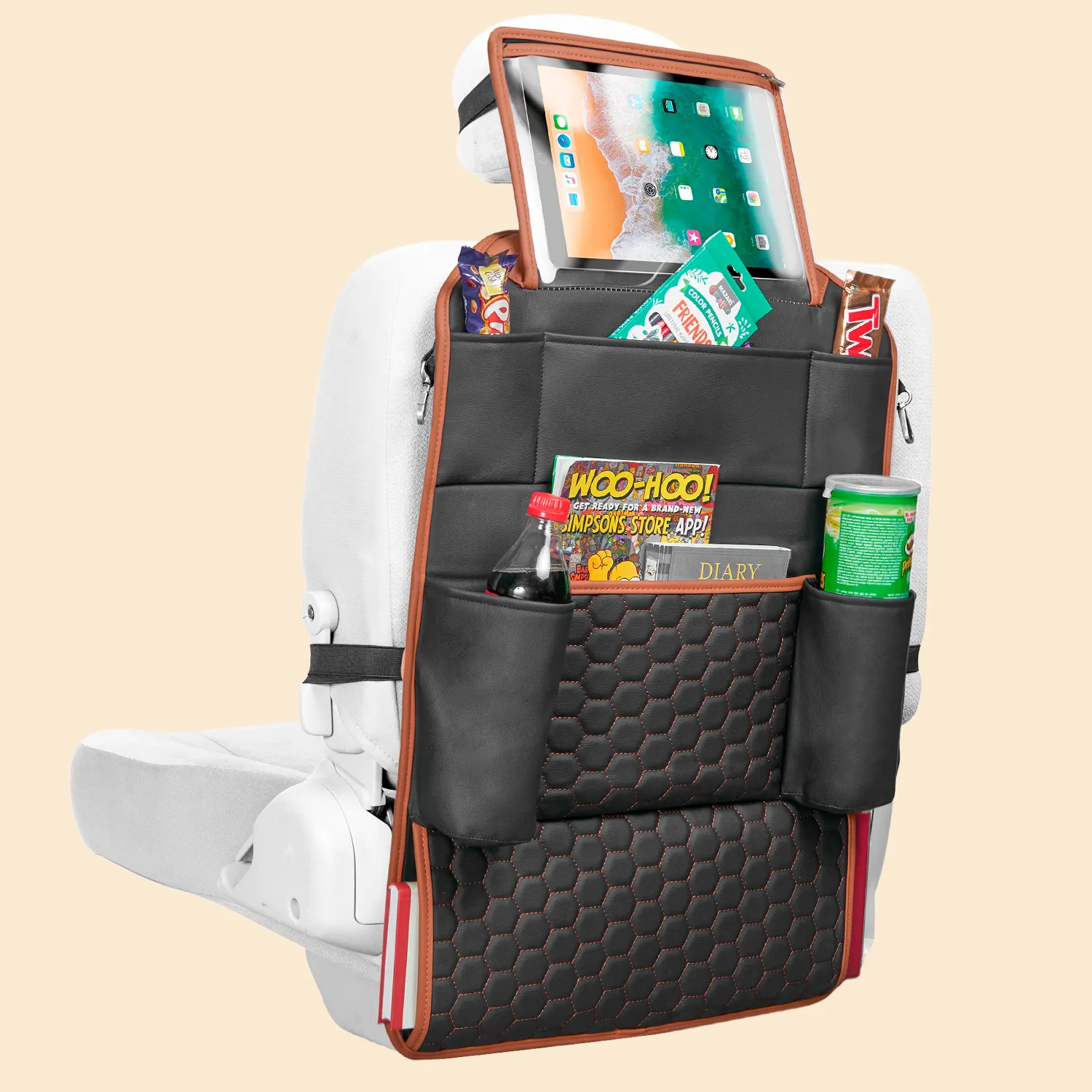 Car Back Of Seat Organizer  |  “Hexy” by Owleys