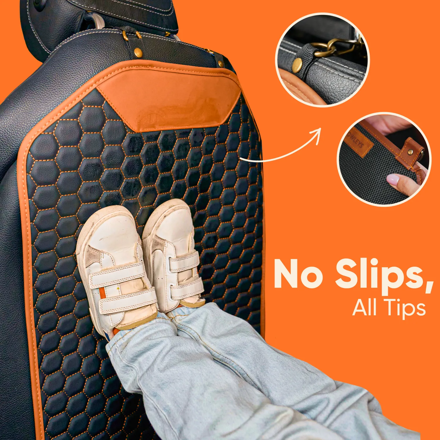 Car Seat Back Protector  |  “Hexy” by Owleys - View 6