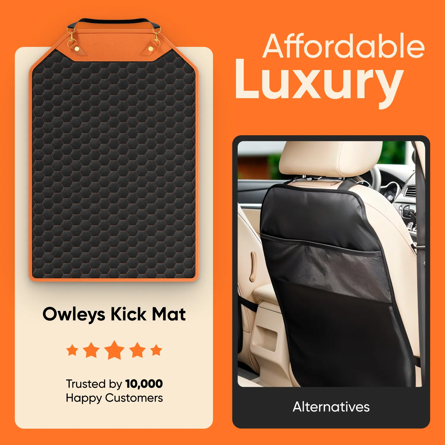 Car Seat Back Protector  |  “Hexy” by Owleys - View 10