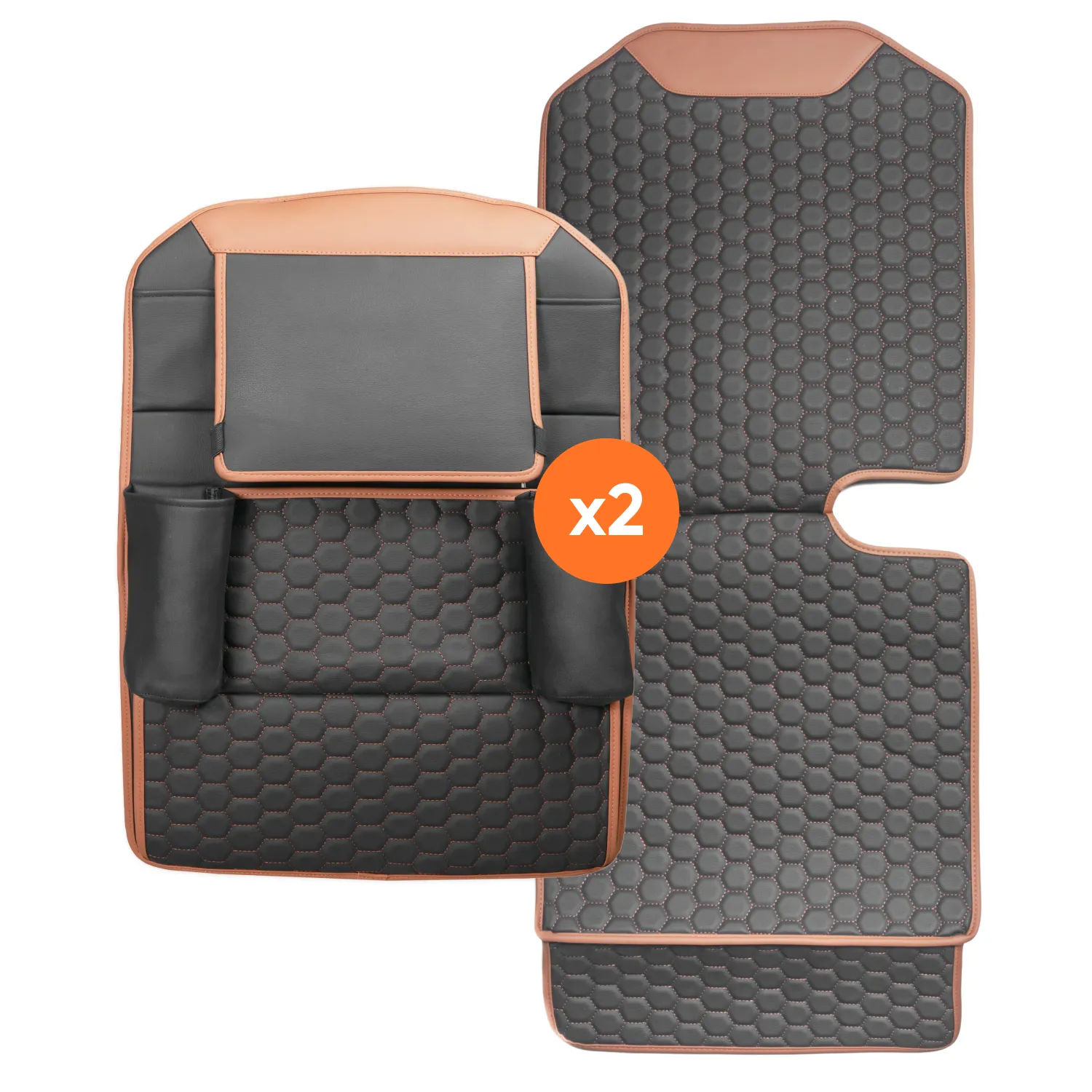 Hexy Seat Back Organizer & Seat Protector – Twins Set (4 Pcs)  |  Owleys