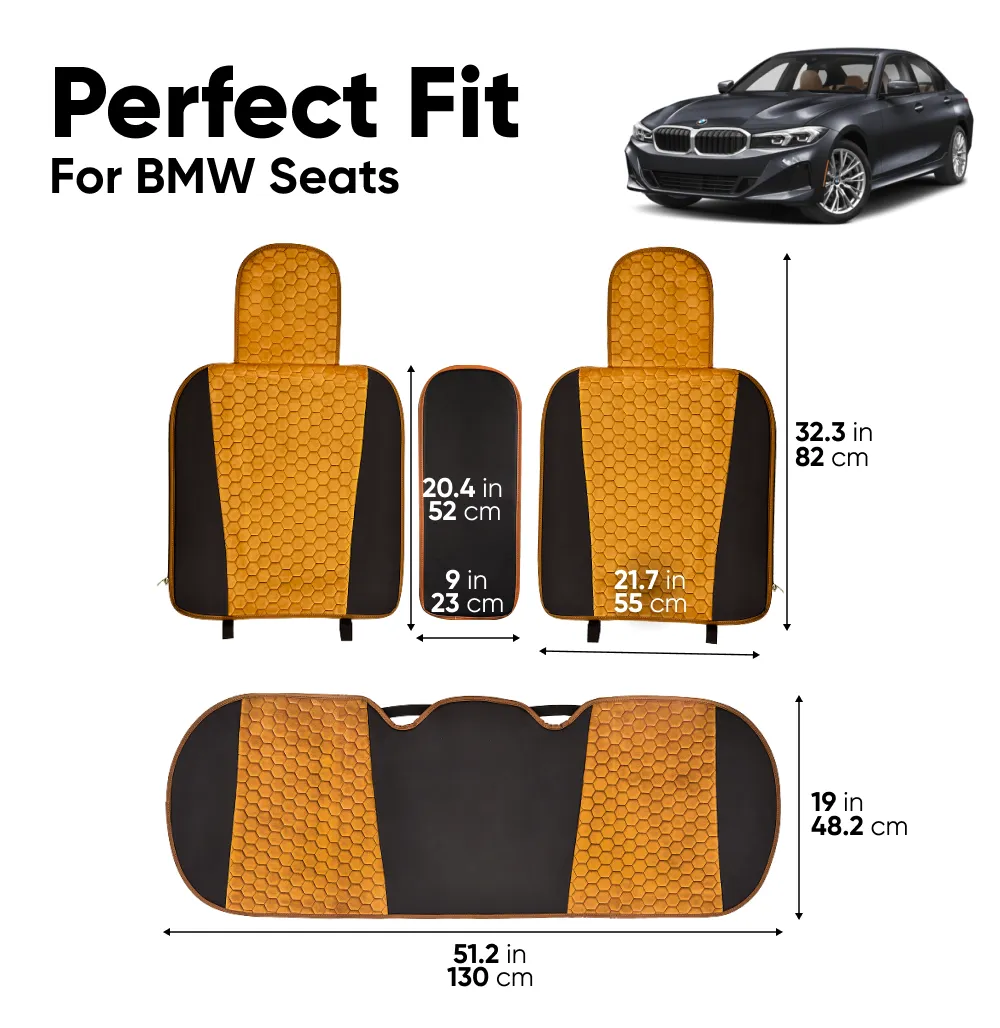 BMW Seat Covers (2014–2025) – Custom Fit, Luxury Velvet  |  Owleys - View 3