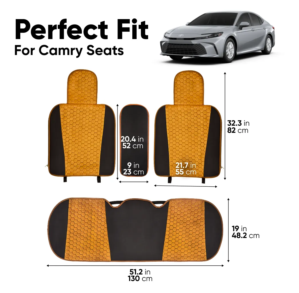 Toyota Camry Seat Covers (2015–2025) – Custom Fit, Luxury Velvet  |  Owleys - View 3