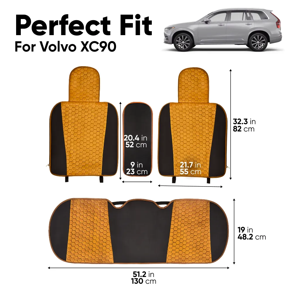 Volvo XC90 Seat Covers (2015–2025) – Custom Fit, Luxury Velvet  |  Owleys - View 3