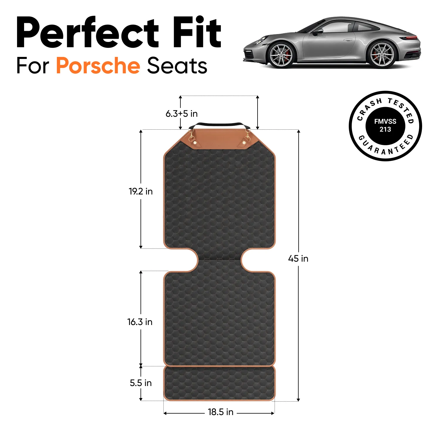 Porsche Car Seat Protector  |  “Hexy” by Owleys - View 3