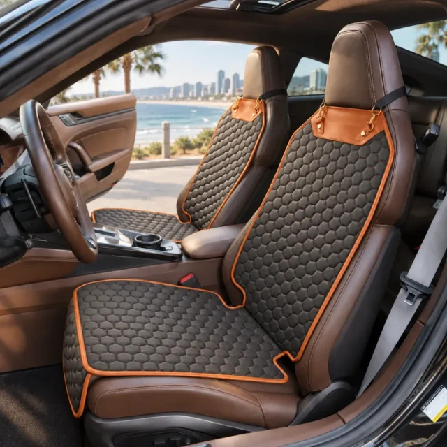 Porsche Car Seat Protector  |  “Hexy” by Owleys