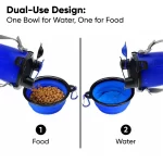 2 in 1 Dog Travel Feeder with Collapsible Bowls – Paw Pal Collection  |  Owleys - View 4