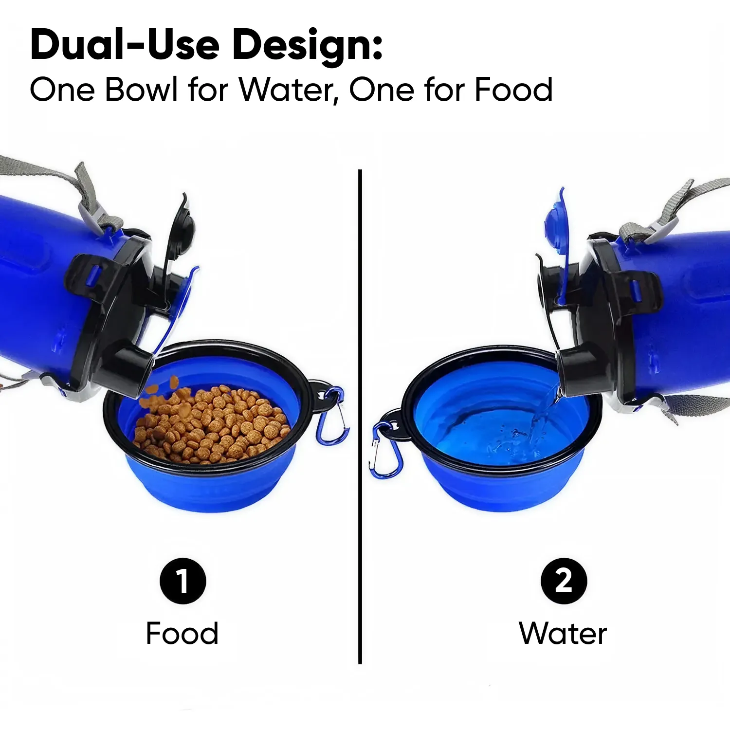 2 in 1 Dog Travel Feeder with Collapsible Bowls – Paw Pal Collection  |  Owleys - View 4