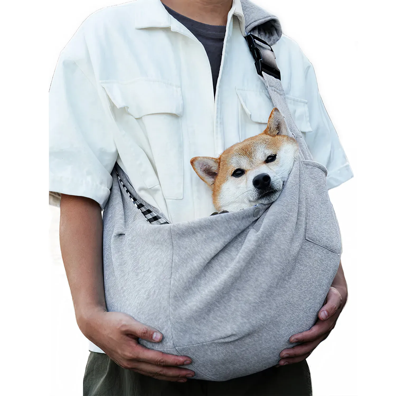 Reversible Dog Carrier Sling Bag with Storage Pocket – Paw Pal Collection | Owleys Partnership - View 2
