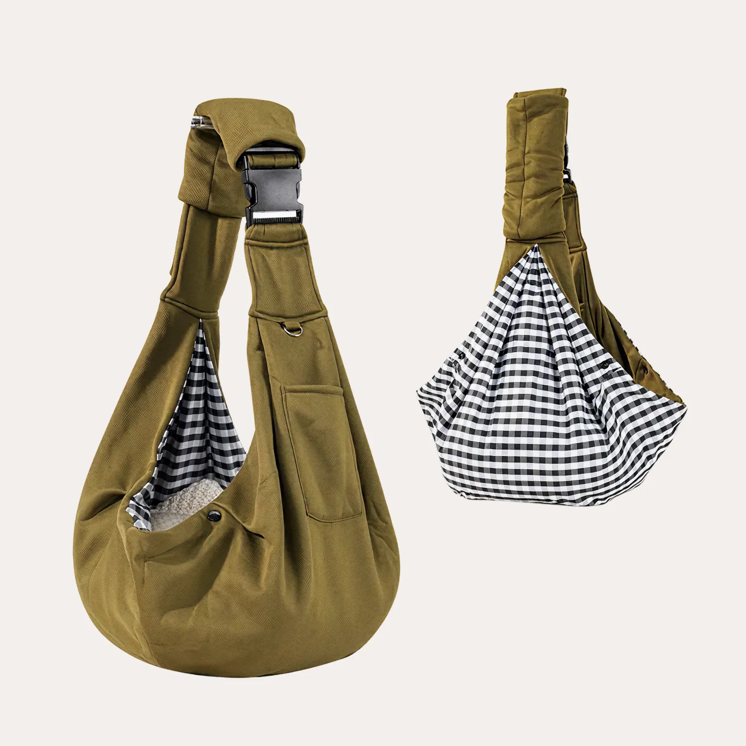 Reversible Dog Carrier Sling Bag with Storage Pocket – Paw Pal Collection  |  Owleys Partnership
