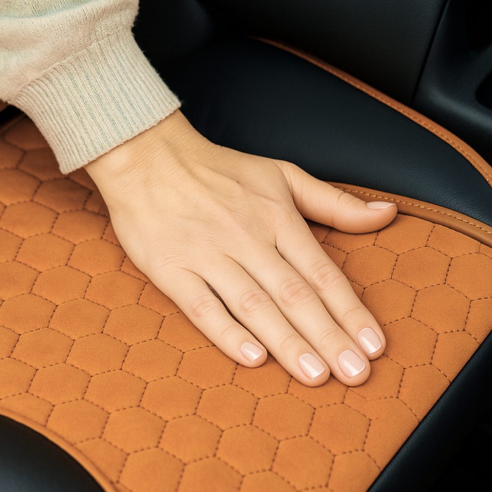 Tan Hexy Seat Cover Set 1 Description
