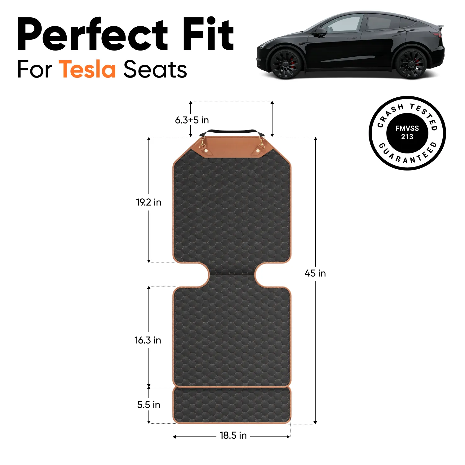 Tesla Seat Protector  |  “Hexy” by Owleys - View 3