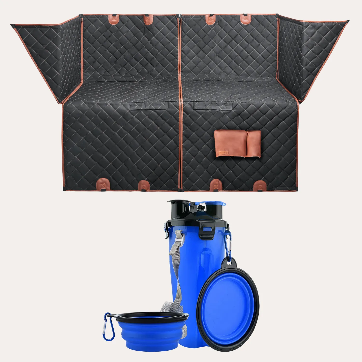 Paw Pal Bundle – Dog Seat Cover & 2-in-1 Dog Travel Bottle  |  Owleys