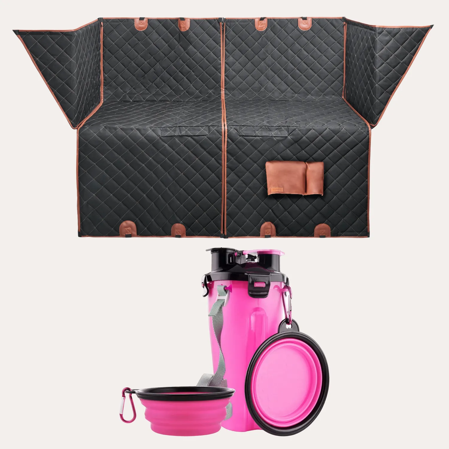 Paw Pal Bundle – Dog Seat Cover & 2-in-1 Dog Travel Bottle  |  Owleys