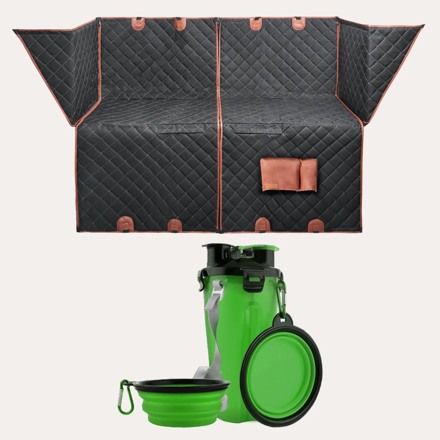 Paw Pal Bundle – Dog Seat Cover & 2-in-1 Dog Travel Bottle  |  Owleys