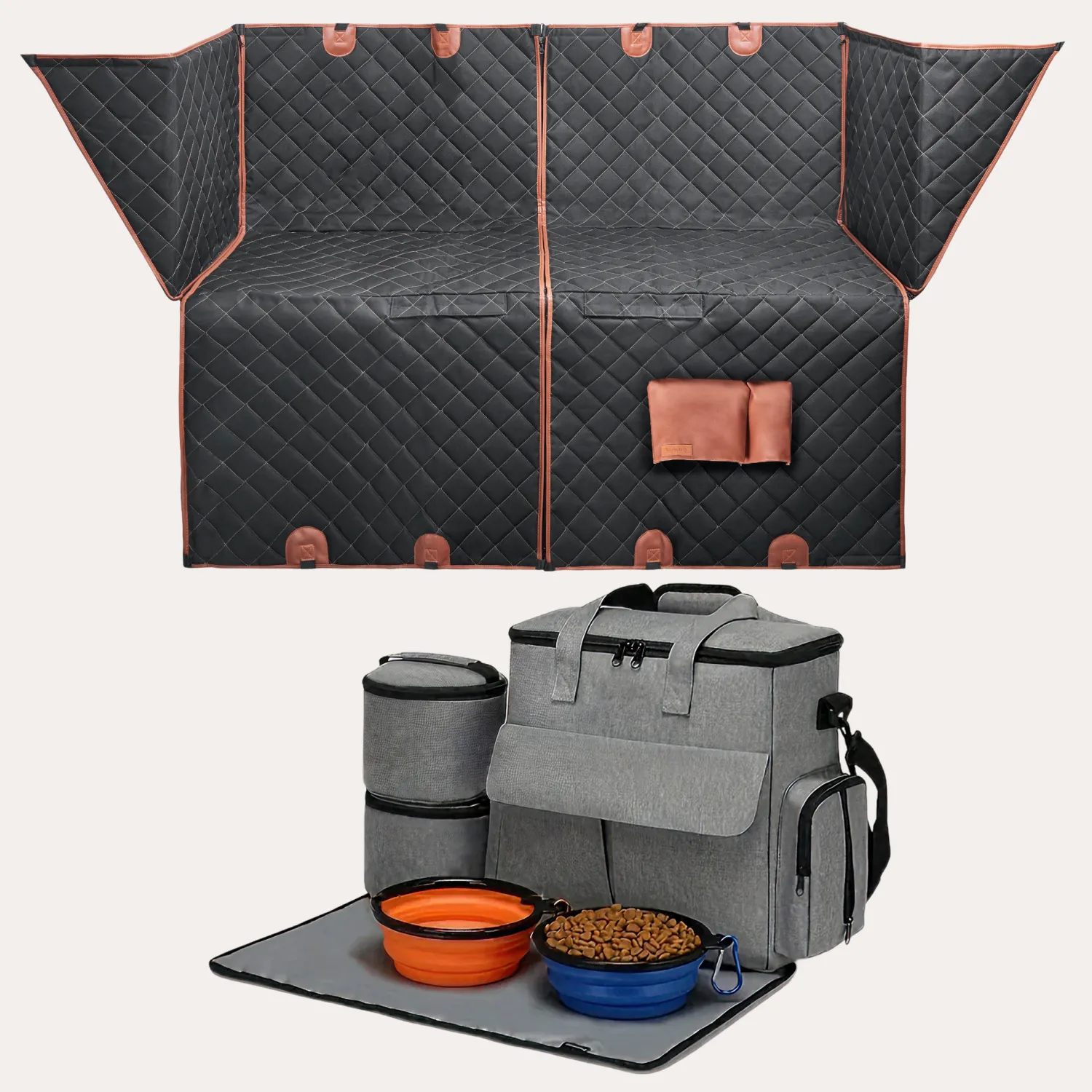 Paw Pal Travel Bundle – Dog Seat Cover & Dog Travel Bag  |  Owleys