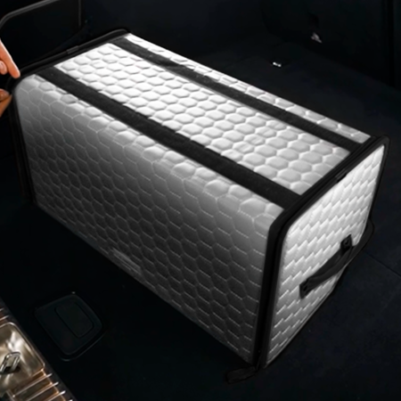 White Hexy 21.6 Inch Trunk Organizer Description 4 White Hexy 21.6 Inch Trunk Organizer Description 4