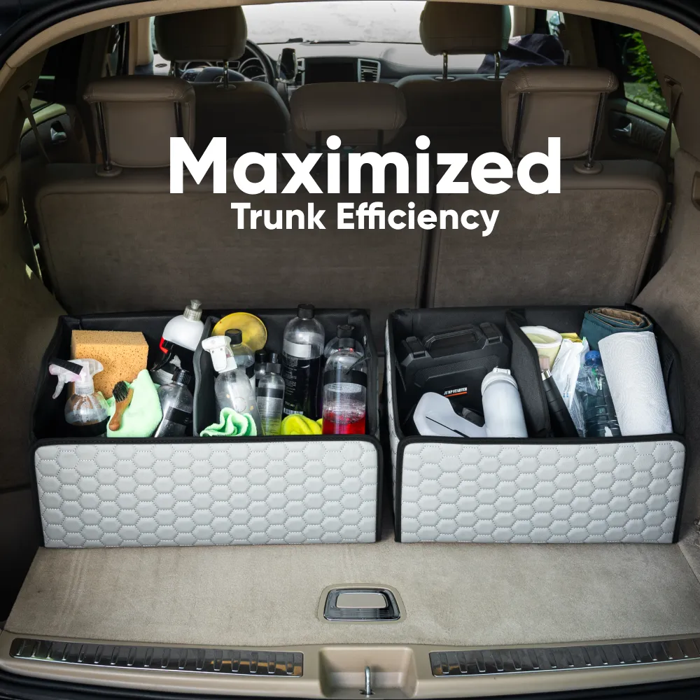 Car Trunk Organizer  |  21.6 in  – White “Hexy” by Owleys - View 5