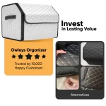 Car Trunk Organizer  |  21.6 in  – White “Hexy” by Owleys - View 9
