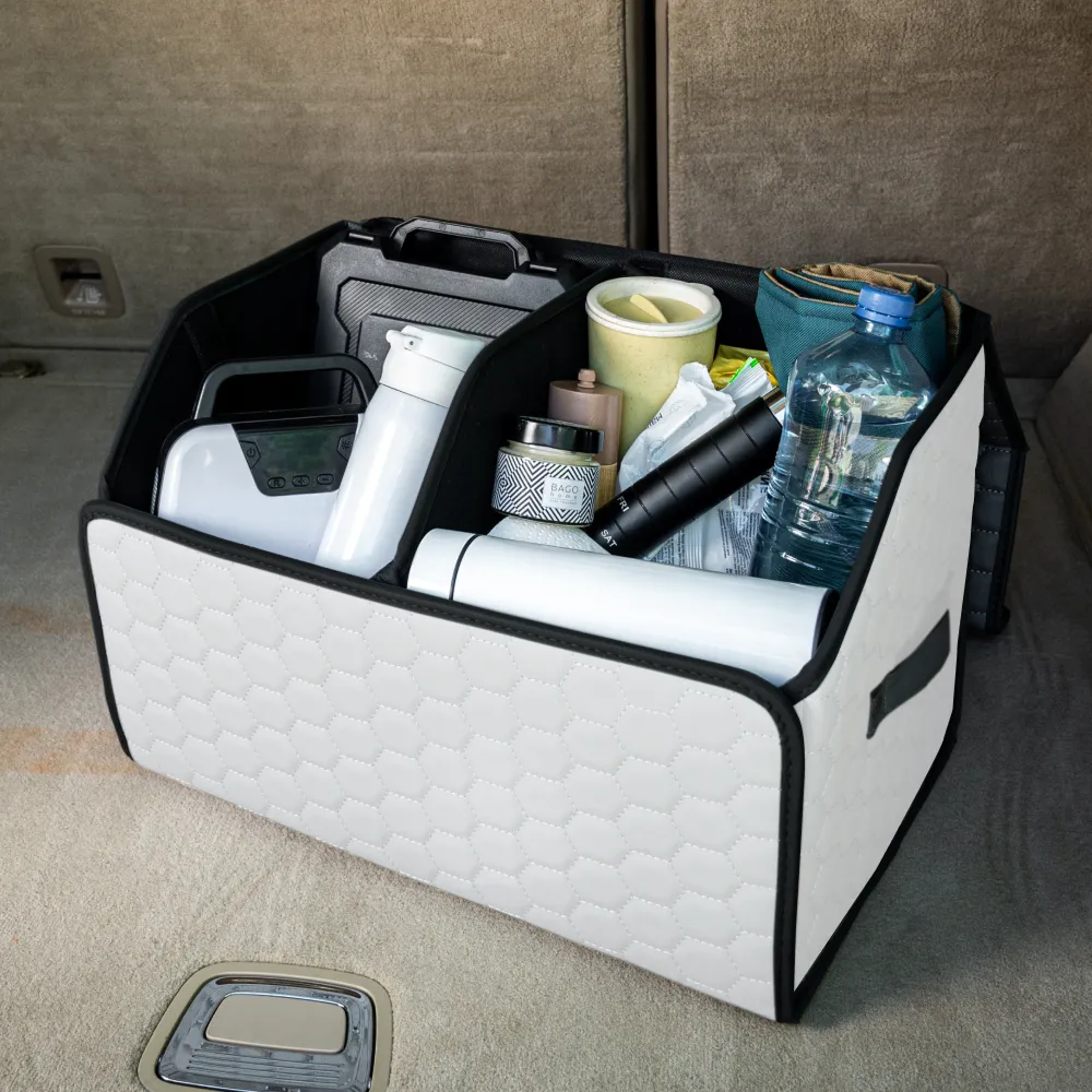 Car Trunk Organizer  |  21.6 in  – White “Hexy” by Owleys - View 10