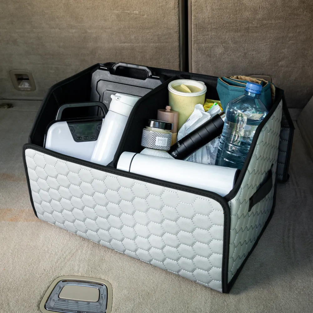 Car Trunk Organizer  |  21.6 in  – White “Hexy” by Owleys - View 10