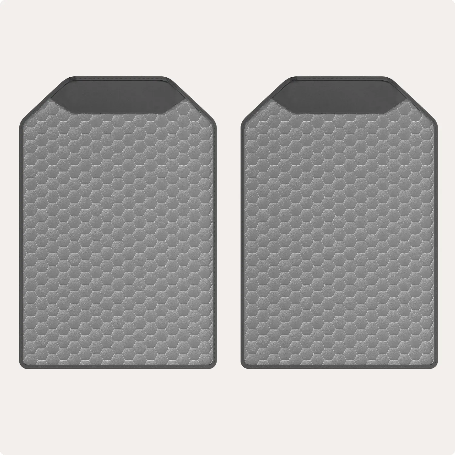 Car Seat Back Protector  |  Black “Hexy” by Owleys