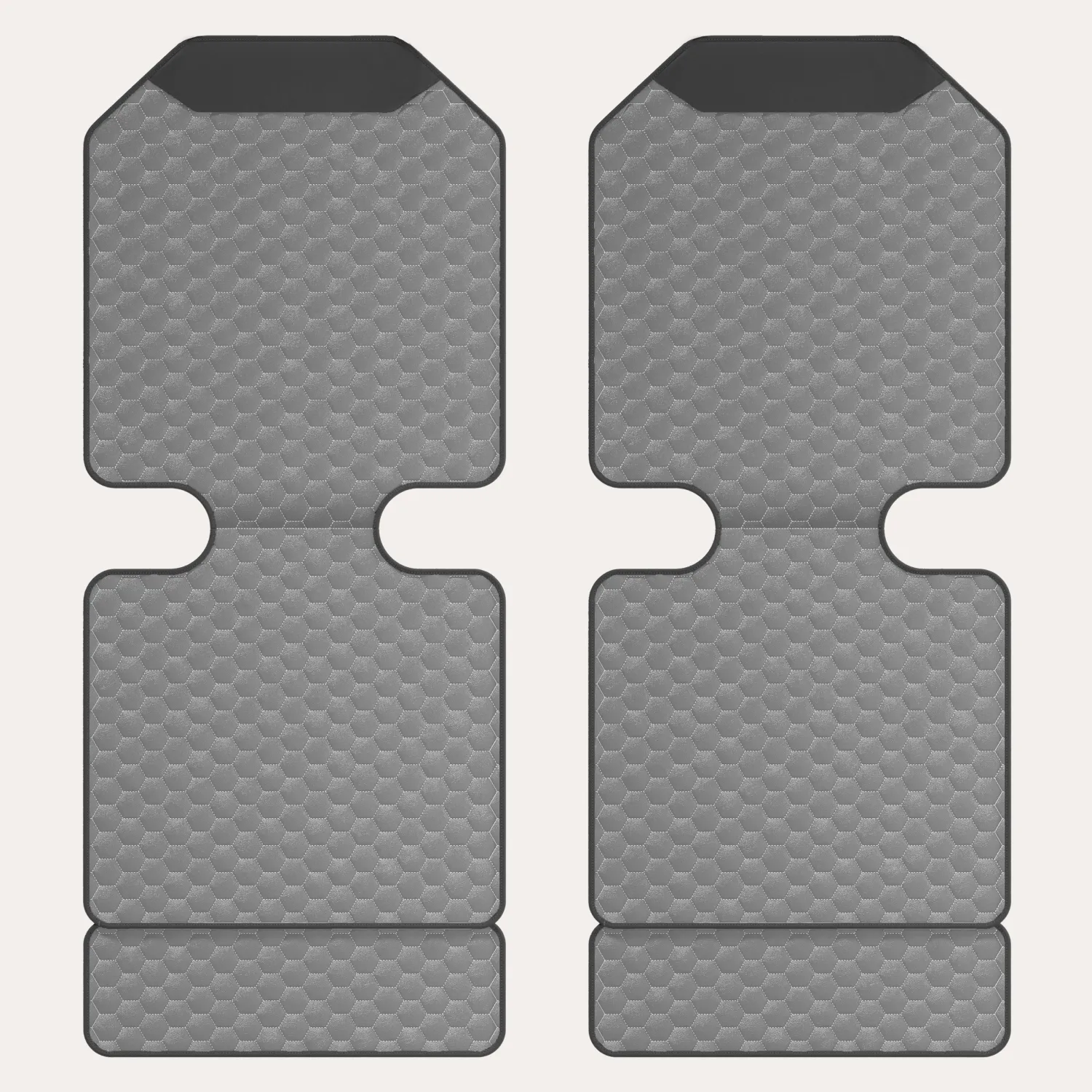 Car Seat Protector Mat  |  Gray “Hexy” by Owleys