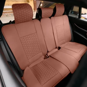 BMW Seat Covers (2014–2026) – Back Seat Custom Fit, Premium Eco-Leather (Brown)  |  Owleys