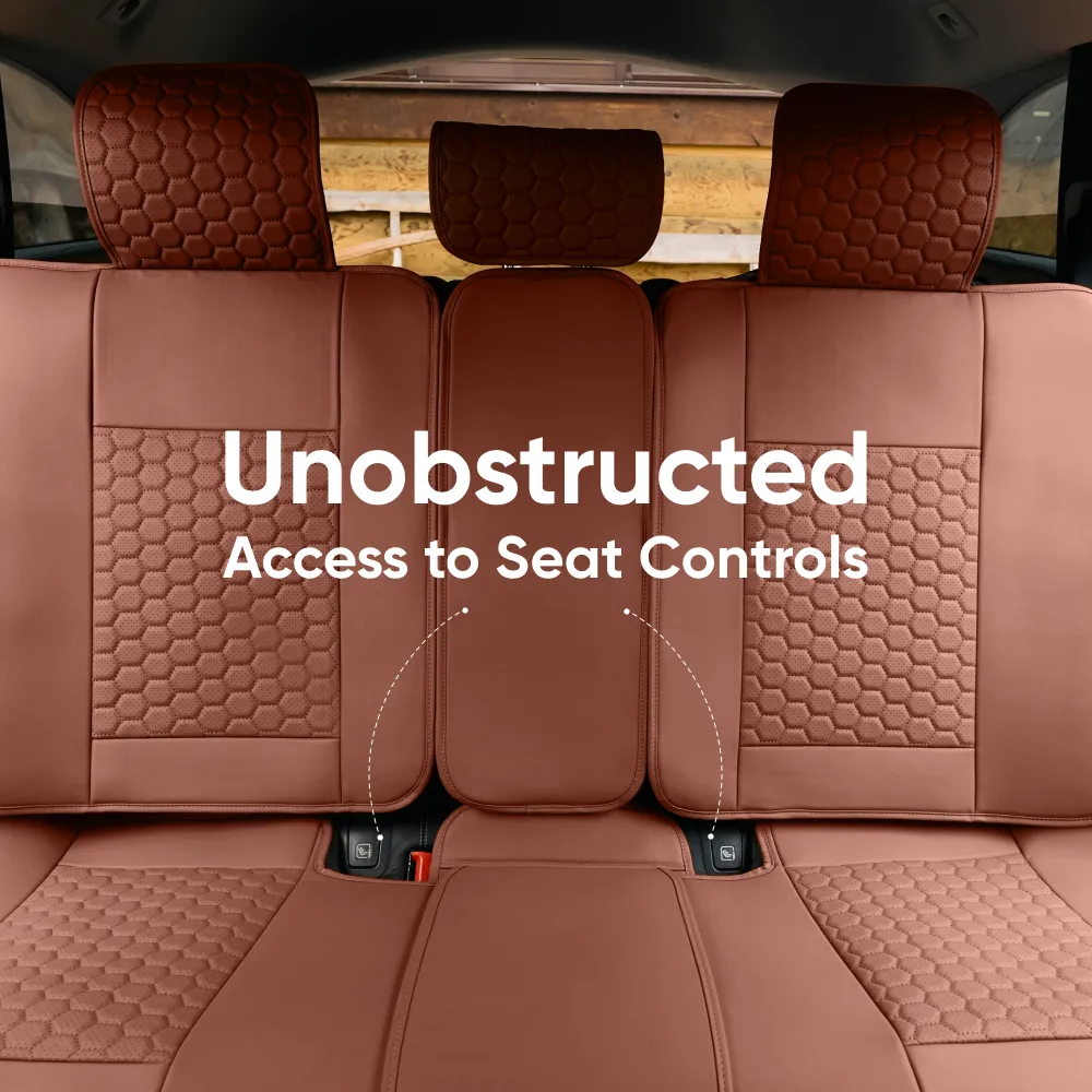 Volvo XC90 Seat Covers (2015-2025) – Back Seat Custom Fit, Premium Eco-Leather  |  Owleys - View 3