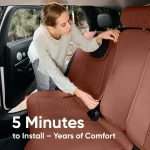 Eco-Leather Back Seat Covers  |  Brown “Harlow” by Owleys - View 10