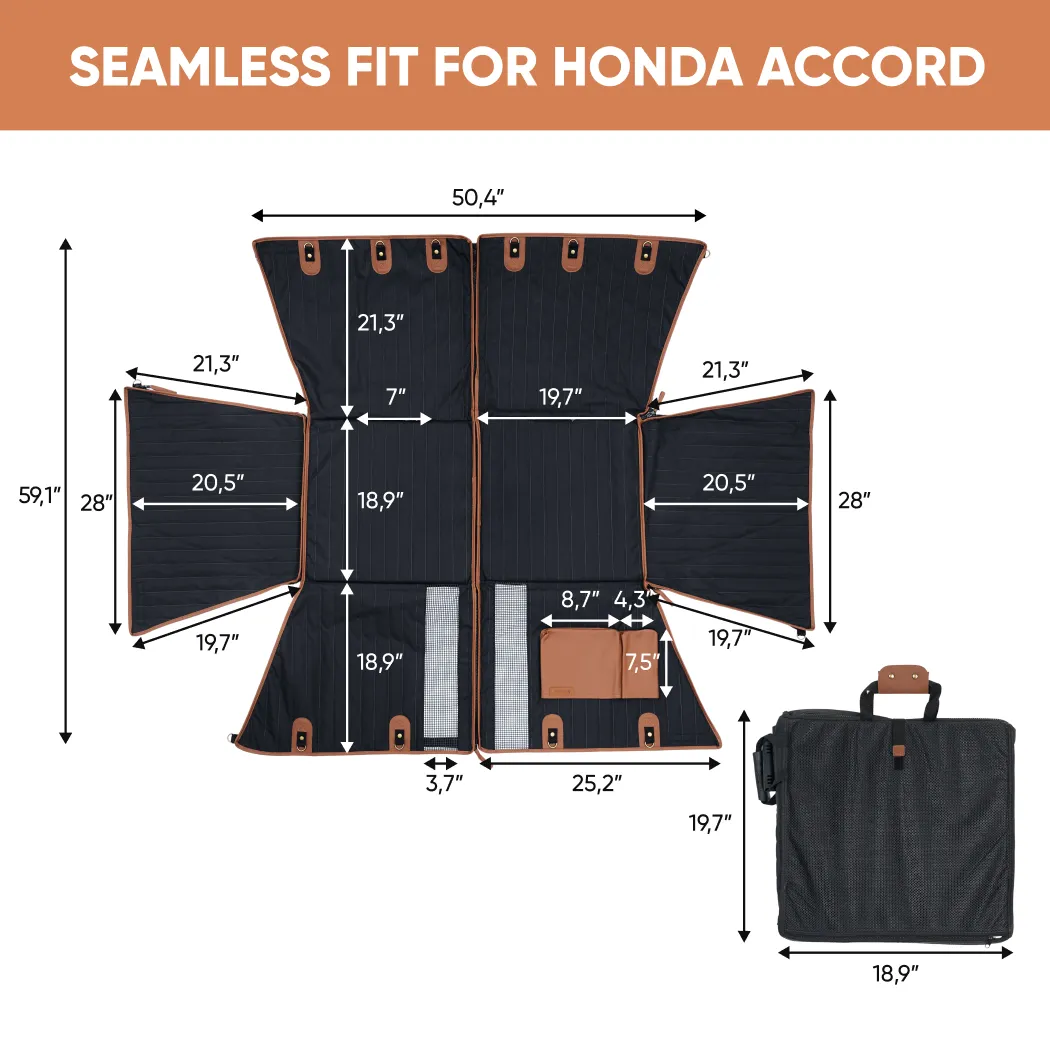 Honda Accord Hard Bottom Dog Seat Cover  |  “Travel Buddy Mk. II” by Owleys - View 3