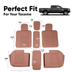 Toyota Tacoma Seat Covers (2016–2026) – Back Seat Custom Fit, Premium Eco-Leather  |  Owleys - View 3