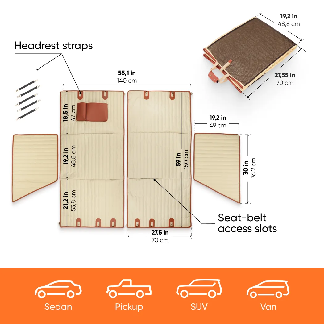 Waterproof Dog Car Hammock  |  “Travel Buddy Light” by Owleys - View 3