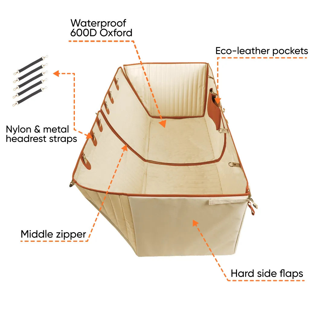 Waterproof Dog Car Hammock  |  “Travel Buddy Light” by Owleys - View 2