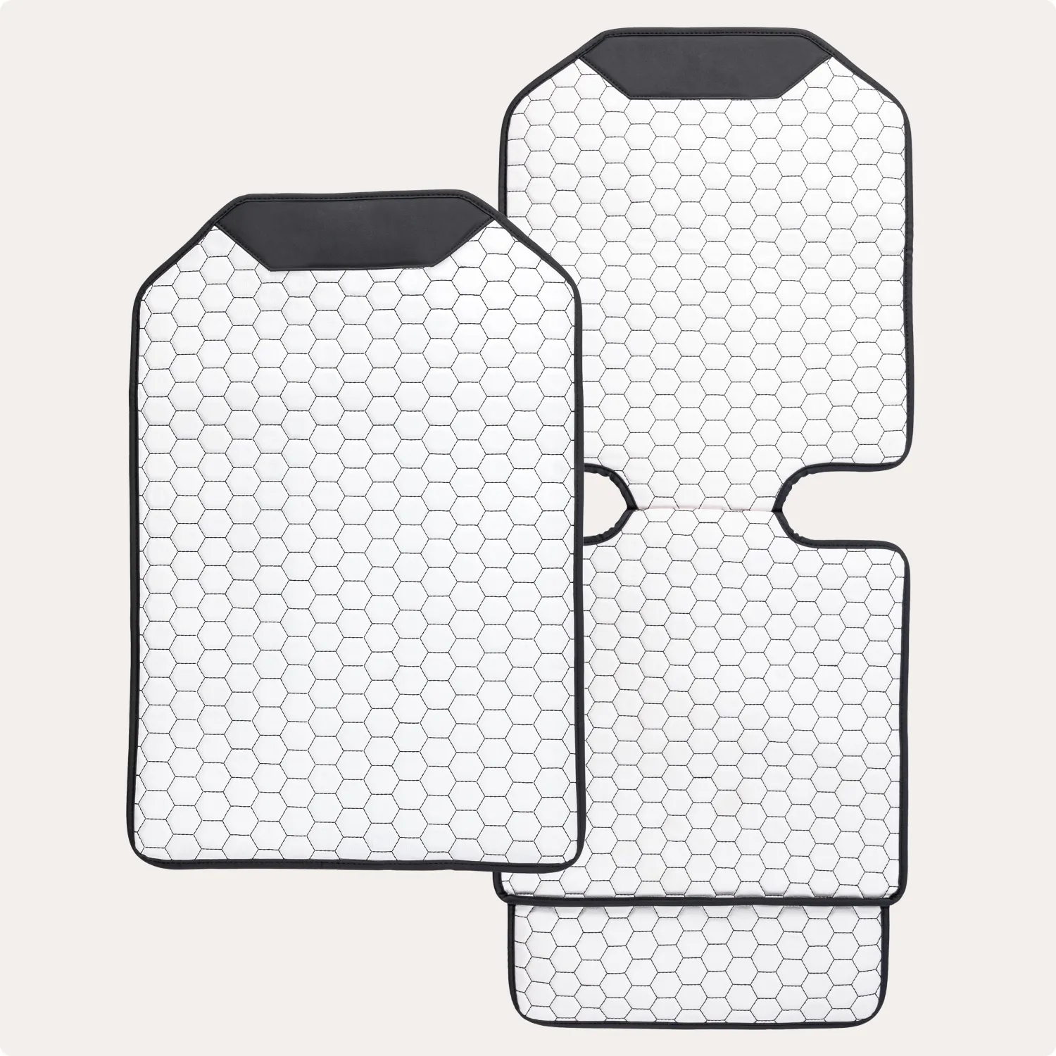 Tesla White Seat Protector  |  White “Hexy” by Owleys