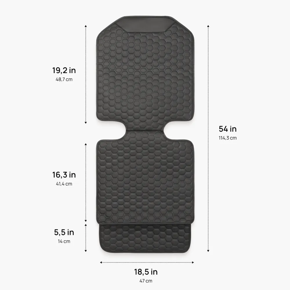 Black Hexy Car Seat Protectors  |  3 Pcs Set by Owleys - View 7