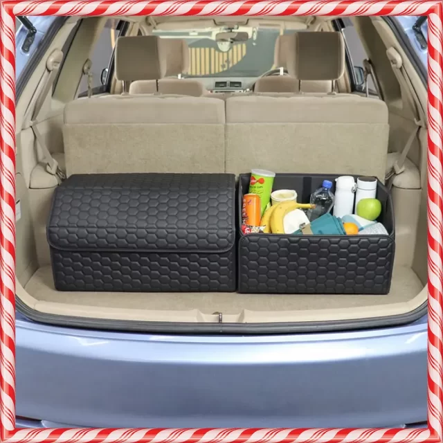 Mens Gift for Car  |  Owleys Black “Hexy” Trunk Organizers