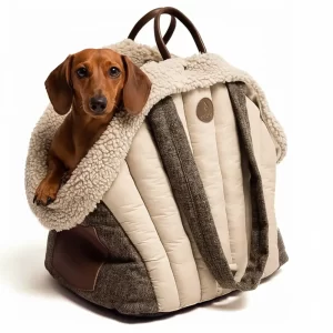 Dachshund Car Seat Carrier Bag  |  “King Woof” by Owleys