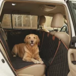 Golden Retriever Car Seat Cover  |  “Travel Buddy” by Owleys - View 1