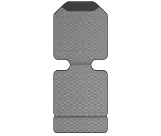 Car Seat Protector Mat  |  Gray “Hexy” by Owleys