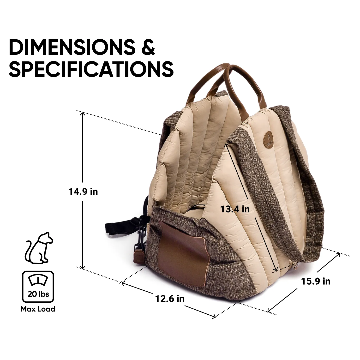 Shih Tzu Car Seat Carrier Bag  |  “King Woof” by Owleys - View 4