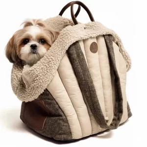 Shih Tzu Car Seat Carrier Bag  |  “King Woof” by Owleys