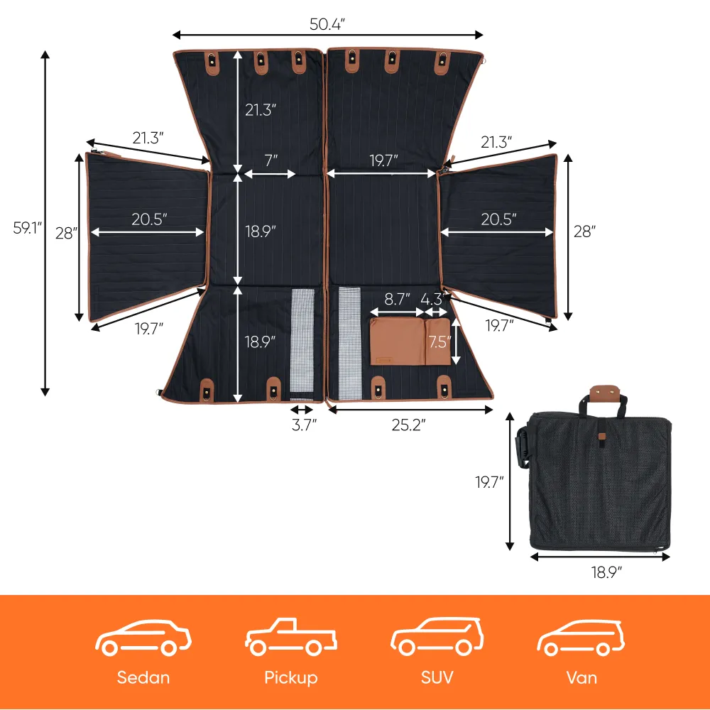 Premium Hard Bottom SUV Cargo Liner for Dogs  |  “Travel Buddy Mk. II” by Owleys - View 5