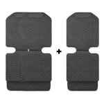 Black Hexy Car Seat Protectors  |  3 Pcs Set by Owleys - View 1