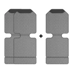 Gray Hexy Car Seat Protectors  |  3 Pcs Set by Owleys - View 1