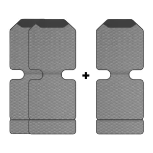Gray Hexy Car Seat Protectors  |  3 Pcs Set by Owleys