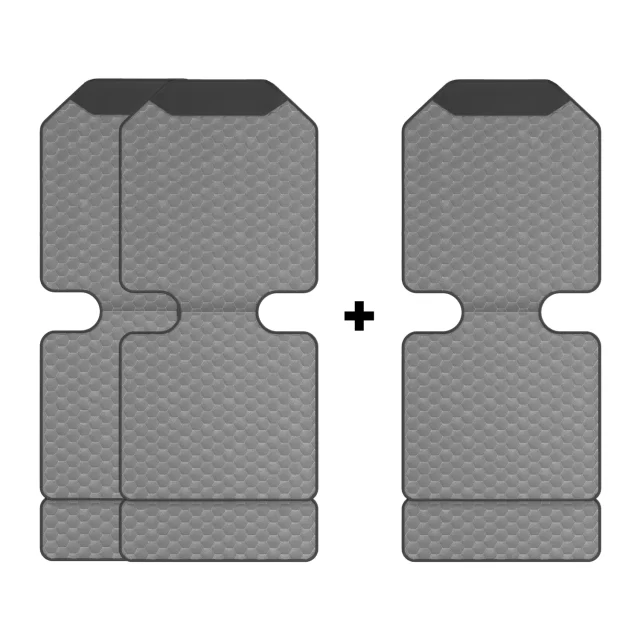 Gray Hexy Car Seat Protectors  |  3 Pcs Set by Owleys