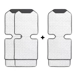 White Hexy Car Seat Protectors  |  3 Pcs Set by Owleys - View 1