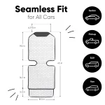 White Hexy Car Seat Protectors  |  3 Pcs Set by Owleys - View 4