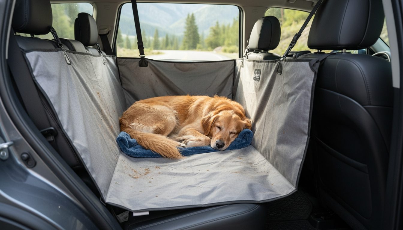 Owleys Waterproof Dog Car Hammock Travel Buddy Light